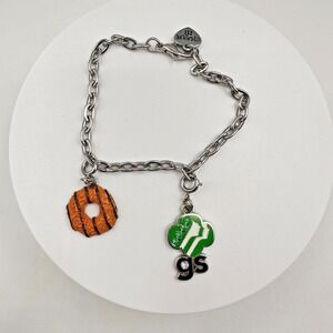 Vintage Y2K CHARM IT! Girl Scouts Bracelet Samoas Cookie Trefoil Rhinestone
